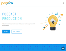 Tablet Screenshot of podkick.com